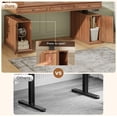 thumbnail image 5 of 55.1" Farmhouse Electric Standing Desk with 3 Drawers and Storage Cabinet, Height Adjustable Executive Desk for Home Office, 5 of 7