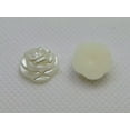 thumbnail image 4 of U8MO 200 Ivory Acrylic Flatback Pearl Engraved Rose Flower Cabochons 12mm Bow Center, 4 of 5