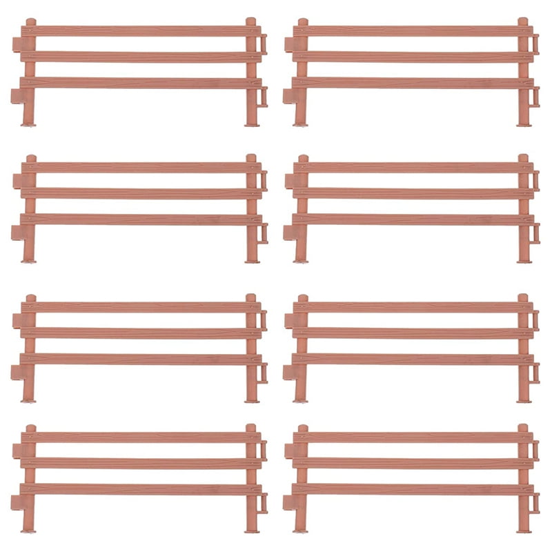 Growment 20Pcs Mini Fence Plastic Garden Fence Toys Fairy Garden Fence