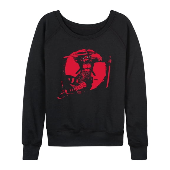 Marvel - Deadpool Silhouette - Women's French Terry Long Sleeve Pullover