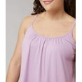 thumbnail image 2 of 32 DEGREES Cool Womens Shirred Flowly Relaxed Lounge Built-in Cups Shelf Bra Tank Cami (XXL, Smokey Grape Heather), 2 of 4