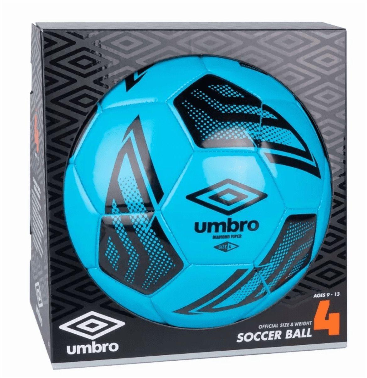 Size 4 Youth Soccer Ball – Blue  Durable 32-Panel Build  Ages 9–13  Great for Training & Recreation