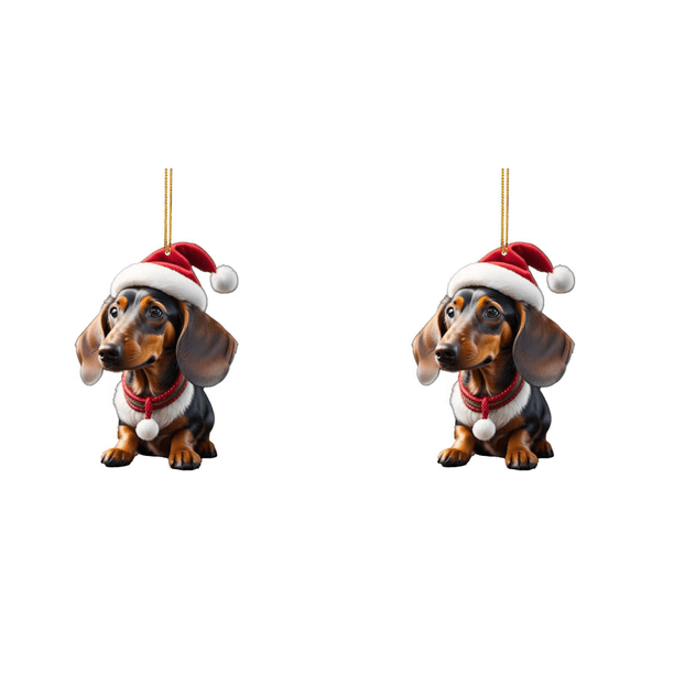 Adorno navideño para perro dibujos animados acrílico suministros fiesta en casa (C-3)