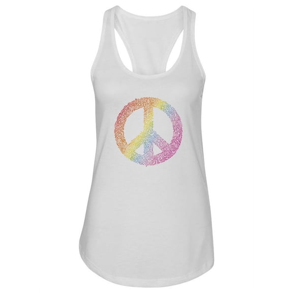 Colorful Peace Sign. Tank Women -Image by Shutterstock, Female x-Small
