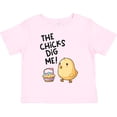 thumbnail image 3 of Inktastic The Chicks Dig Me Easter Baby Chick with Basket and Eggs Boys or Girls Toddler T-Shirt, 3 of 5