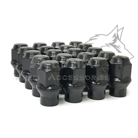 20Pc Black 7/16-20 Extended Thread Lug Nuts For Chevy Caprice Impala El Camino