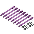 thumbnail image 1 of Uxcell 8Pcs Ejes de Dardos de Aluminio con Rosca 2BA, Accesorios de Reemplazo con Anillos de Goma para Punta de Acero, Púrpura 45mm, 1 of 5