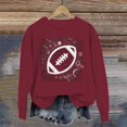 thumbnail image 2 of ZJXFGS Football Sweatshirts for Women Game Day Sweater Football Apparel for Women Game Day Shirts Women Football Red M, 2 of 5