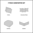 thumbnail image 5 of Madison Park Queen Size Jacquard 7 Piece Comforter Set Blue,Bed in a Bag,All Season Bed Set,Cozy and Lightweight, 5 of 11