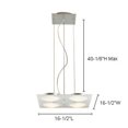 thumbnail image 2 of PD617-4S Jesco Lighting Lumidisque - Four Light Square Adjustable Pendant, 2 of 3