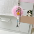 thumbnail image 4 of Necvior Alloy Plush Fuzzy Balls Snowflake Phone Chain Cellphone Charm for Winter Parties, 4 of 12