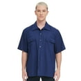 thumbnail image 4 of TOPTIE Men's Short-Sleeve Work Shirt Industrial Poplin Work Shirt, Workwear Men's Uniform-Navy-XL, 4 of 7