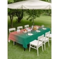 thumbnail image 3 of Outdoor Tablecloth with Umbrella Hole and Zipper, Red Green Ombre Rectangle Table Cloth 60x120 Inch Waterproof Tablecloth, Modern Art Gradient Orange Picnic Table Cover for Patio Camping, 3 of 7