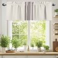 thumbnail image 2 of Farmhouse Gray Valances for Windows, 60 x 18in, Sripes Cream Background Rod Pocket Kitchen Valance Curtain Light Filtering Window Treatments for Living Room Bedroom, 1 Panel, 2 of 7