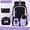 Black, variant on 3 PCS School Backpacks for College Teen Cute Girlish Middle High School Bookbag Large Capacity Lightweight Daypack for Students
