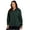 Dark Spruce, variant on RBX Active Women's Plus Size 1/4 Zip Mock Neck Fleece Tunic Sweatshirt