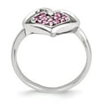 thumbnail image 2 of Sterling Silver & Rhodolite Garnet Heart Ring, 2 of 3