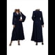 thumbnail image 3 of Vestido Holgado Informal con Escote en V, Corte A, Larga y Abertura Alta para Mujer. Azul Marino S, 3 of 7