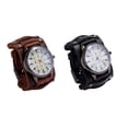 thumbnail image 1 of Reloj Puntero Punk Sunnimix 2 Uds Cinturón Ancho de Cuero, 1 of 8