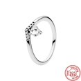 thumbnail image 1 of Anillos de plata de ley 100% 925 auténtica para mujer, corona, corazón, flor, ala, circonita transparente, brillante, Pantaro CZ, joyería de aniversario, 1 of 4
