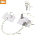 thumbnail image 4 of 2 Fridge Locks for Kids, Fridge Door Lock Cabinet Window Lock with 4 Keys, Strong Adhesive Lock Restrictor Cable Door for Baby Sliding Door Drawers (B, 4 of 5