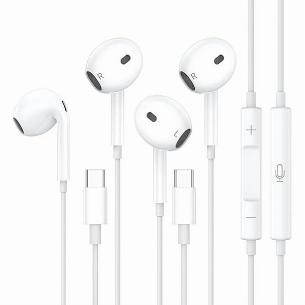 wonima11 2 Packs USB C Headphones Wired for iPhone 16, Type C Earbuds Earphones with & Volume Control, HiFi Stereo Noise Earbuds Wired for Samsung Galaxy S24/S23/S22/S21/S20 Ultra