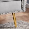 thumbnail image 3 of Light Grey Velvet Finish, Sturdy Metal Legs - Stylish for Any Room, Good Weight Capacity, 3 of 4