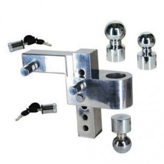 Trailer Hitch Aluma-Tow 3 Ball Hitch 1-7/8" 2" and 2-5/16" 6-7/8" Drop or Rise fits Trailer & Towing Trailer Ball Mount Hitches