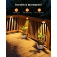 thumbnail image 5 of Yinghao 8 Pack Bright Solar Fence Lights Outdoor for Deck, Railing, Stair, Retaining Wall, Waterproof Led Accent Lamp Ambient Lighting with Spot Len, 5 of 8