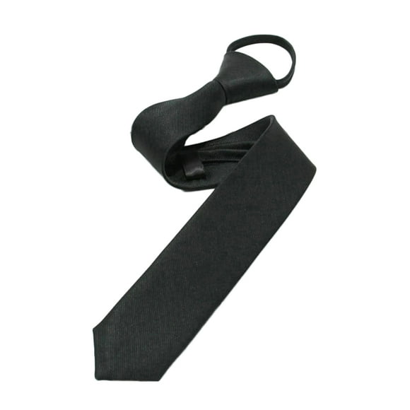 homeholiday Hommes Garçons Fermeture Éclair Cravate Solide Hommes d'Affaires Pré-Attachés Costume Cravate Skinny Cravate Fête Mariage Club Costume Cravates