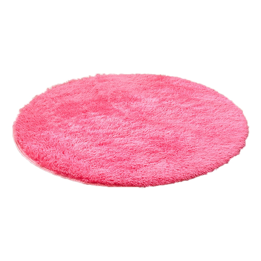 40*40CM Round Fluffy Floor Plush Mat Antislip Thickened Soft Shower Rug Floor Carpet Mat for