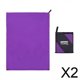 thumbnail image 1 of 2xToalla De Microfibra Plegable Compacta 3 Tamaños Para Senderismo Exterior Morado 40x80cm, 1 of 8