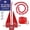 Red, variant on Greenfield American-Made Complete Fluke Anchor Kit, Includes Chain, 100ft Rope & Shackles, Black Coated for Sizes for 16' & 24' Boats