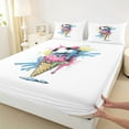 thumbnail image 3 of Feelyou Ice Cream Football Queen Sheet Sets, Watercolor Artwork Bed Set, 4 Pieces, 3 of 7