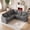 Gray, variant on LAUSAINT HOME Modern L Shaped Couch, 81" Comfy Upholstered Convertible Corner Sectional Sofa Couches with Graceful Silhouette for 5 Seater, Living Room, Apartment, Reception Room, Chenille, Beige