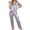Gray, variant on XUNKUSGA Silk Satin Pajama Sets for Women Casual Short Sleeve Womens Pajama Sets Classic Solid Color Button Down Shirt and Wide Leg Pants 2 Piece Sleepwear for Women Black L