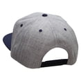 thumbnail image 3 of Jesus Fish Religious Patched Flat Bill Snapback Two Tone Cap - Navy Grey OSFM, 3 of 5