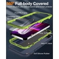 thumbnail image 3 of for iPhone 13 Pro Max Case, Dust-Proof Port Cover, Full-Body Non-Slip Silicone Rubber Covered, Military Grade Drop-Proof Shockproof Phone Case, Green/Blue, 3 of 7