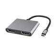 thumbnail image 1 of Tipo de concentrador USB C a divisor de adaptador compatible con HDMI Dual 4K HD para Macbook, 1 of 7