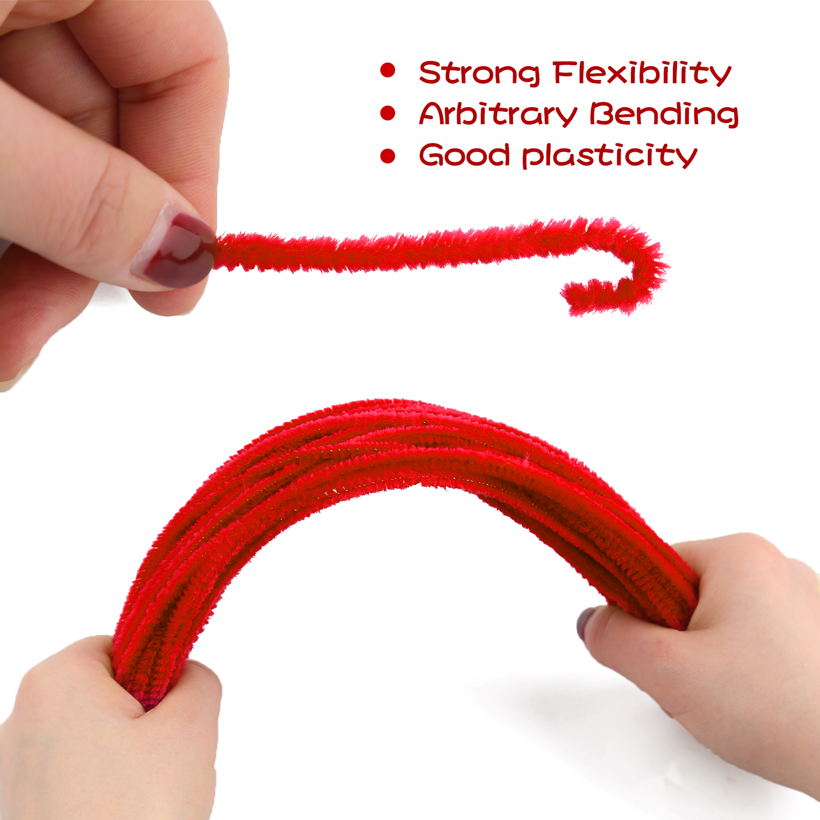 Jupean Pipe Cleaners, Easy to Bend and Form Art Pipe Cleaners for Kids and  Adults,100 Pack 