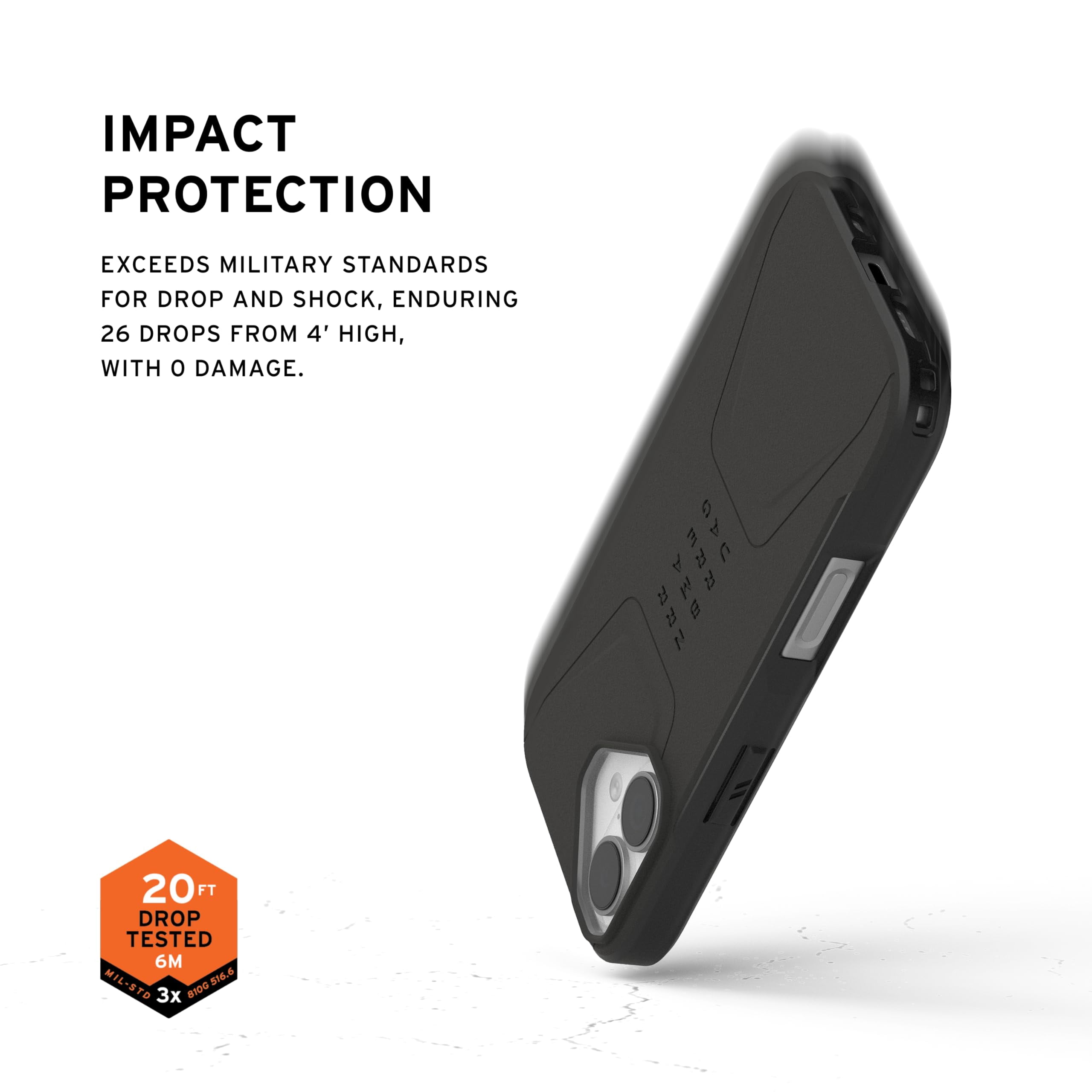 UAG iPhone 17 Case Civilian - Compatible with MagSafe Military Grade Protective Cover, Black