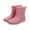 Pink, variant on Short Rain Boots for Women and Men, Lightweight Water Proof Garden Boots, Anti-Slip Womens Rain Boots, Stylish Mid Heel rubber Ankle Booties with Comfy Insoles for Outdoor