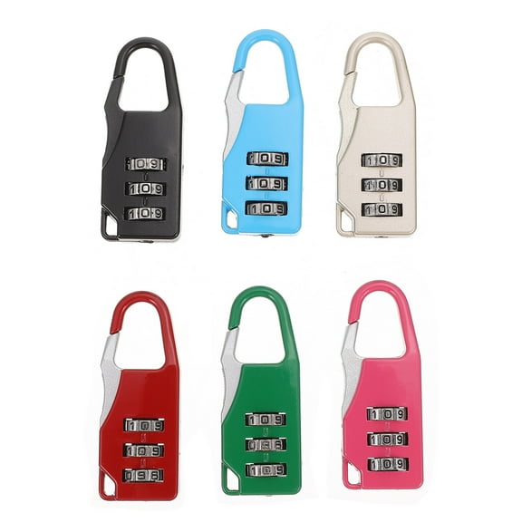 Tineasur Travel Backpack Locks Set 6 Pack, Password Combination Luggage Locks 2.2 x 0.8 x 0.3 Inch for Suitcases