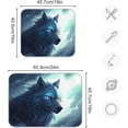 thumbnail image 3 of Wild Wolf Dish Drying Mat for Kitchen Counter, Ultra Absorbent Reversible Microfiber Dishes Drying Rack Pad Heat-resistant Mats 18x24in, 3 of 7