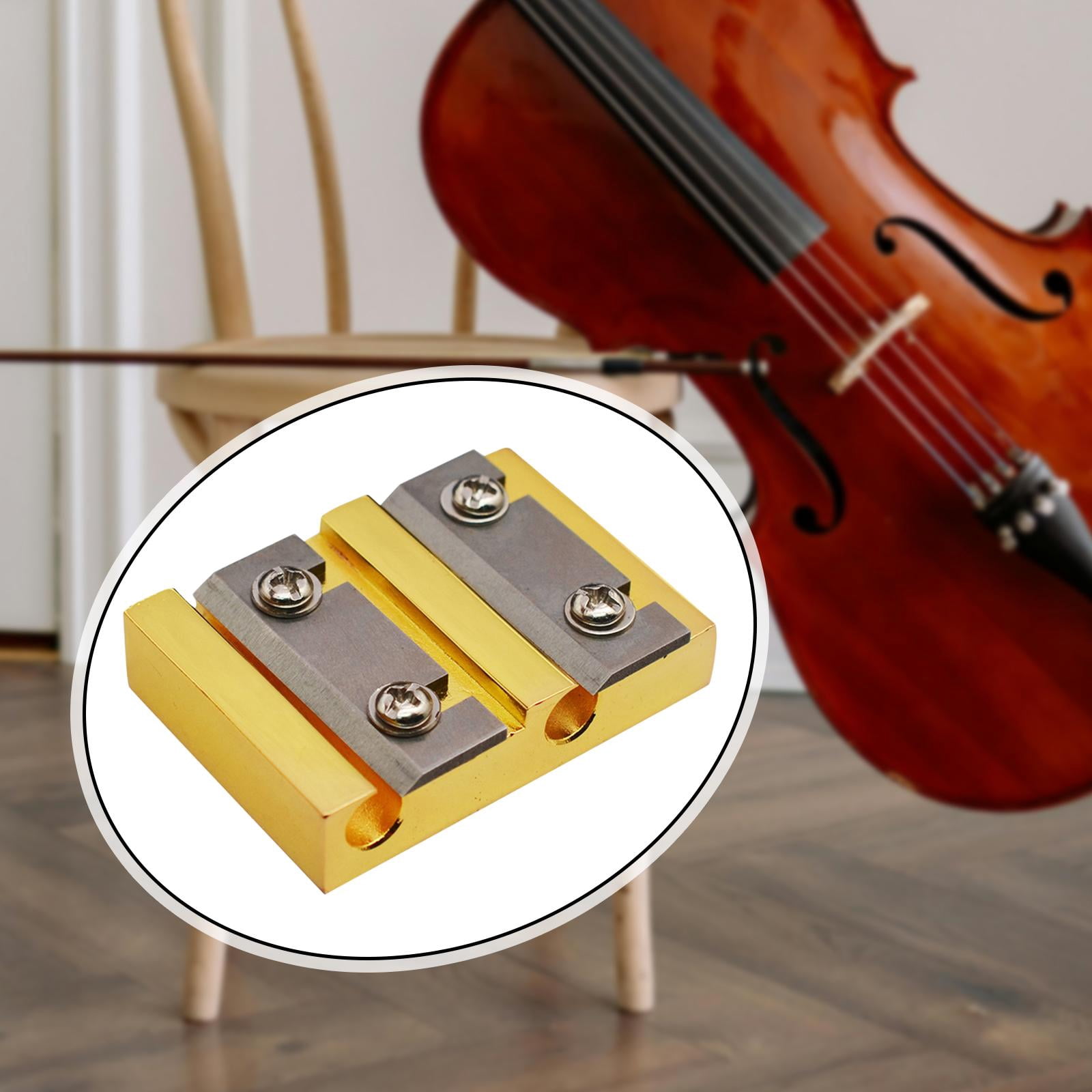 QccHieUs Violin Peg Reels Shaver Metal Violin Making Tool for Beginners Professionals gold