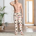 thumbnail image 5 of Mens Pajama Pants - Soft Sleep & Lounge Pants for Men, Donut Print White Cuteness Casual PJ Bottoms Pants with Pockets, 5 of 5