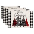 thumbnail image 1 of Tapetes para mesa de comedor, manteles individuales de árbol de Navidad de 18 x 12 pulgadas para fiesta en casa de Navidad (4 unidades), 1 of 8
