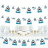 Big Dot of Happiness Shark Zone - Jawsome Shark Party or Birthday Party DIY Decorations - Clothespin Garland Banner - 44 Pieces