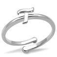 thumbnail image 1 of Alamode LO4017-8 Femmes Bague en Laiton Rhodié Sans Pierre en Aucune Pierre - Taille 8, 1 of 1