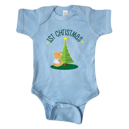 

Inktastic 1st Christmas Baby Boy Bear Outfit Gift Baby Boy or Baby Girl Bodysuit